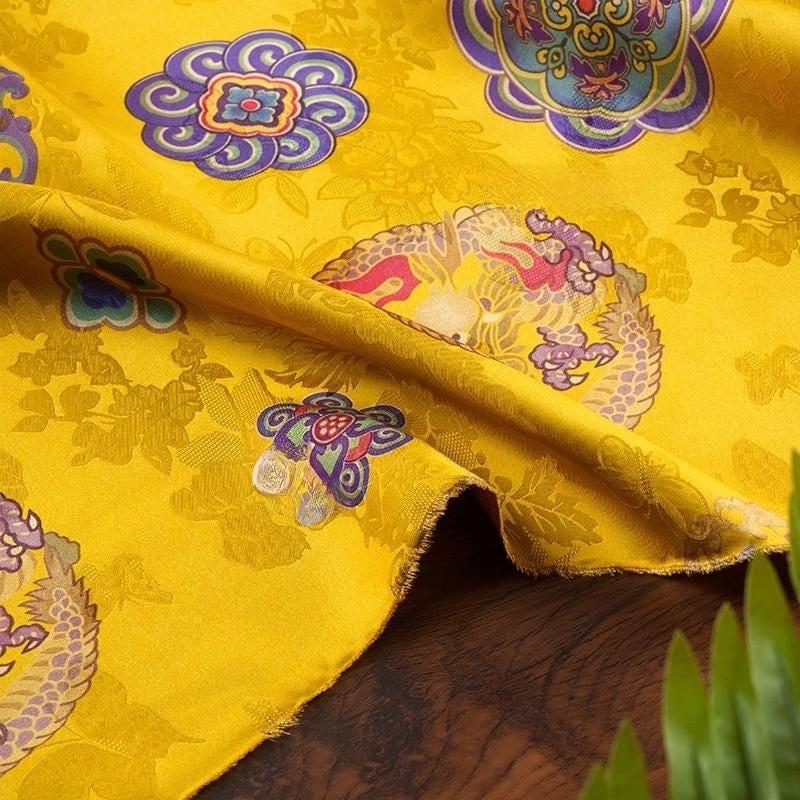 Gold Rayon Shantung Fabric: Upholstery, Costume, Decor - 55"W