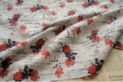 Floral 3D Jacquard Fabric: Bright Upholstery, Costume, Decor - 59" Wide