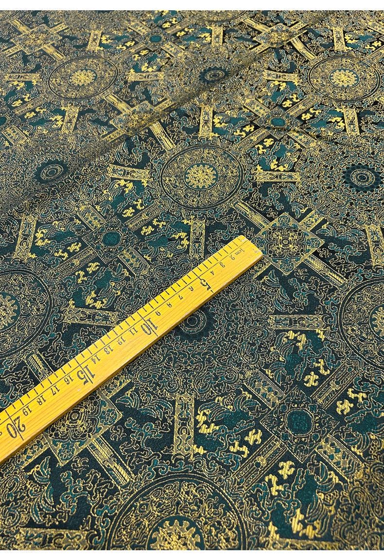 Japanese Kinran Brocade Fabric: Kimono, Geisha Bowknot, Upholstery