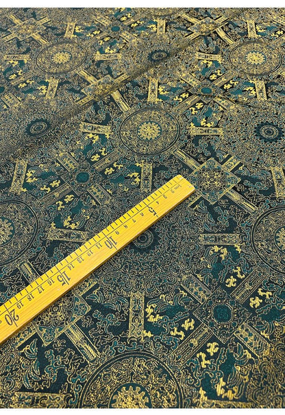 Japanese Kinran Brocade Fabric: Kimono, Geisha Bowknot, Upholstery
