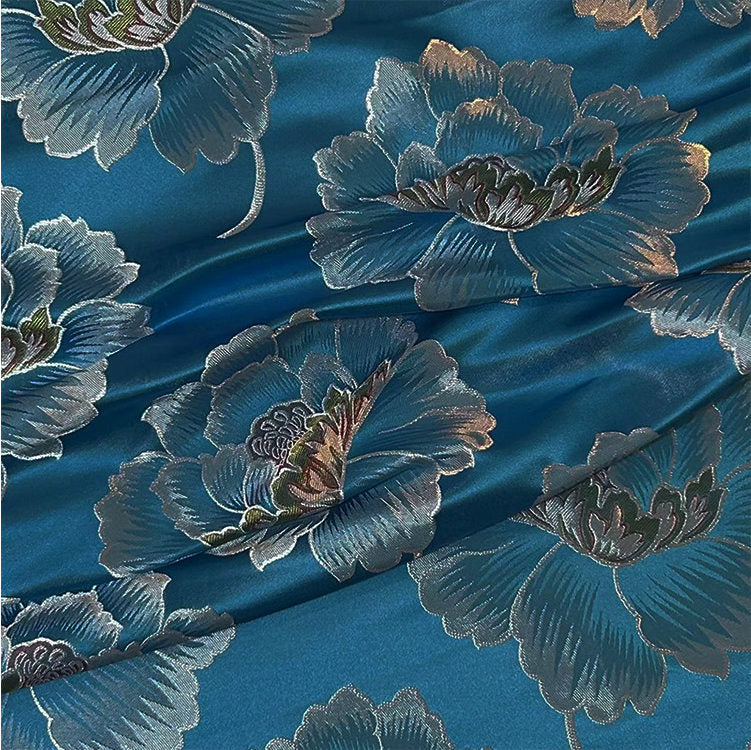 Nylon Peony Brocade Fabric: Upholstery, Dress, Quilting - By The Meter