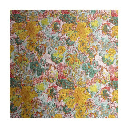 Tissu jacquard à motif de peinture à l'huile de palais : vert foncé, texture 3D, 140 cm de large