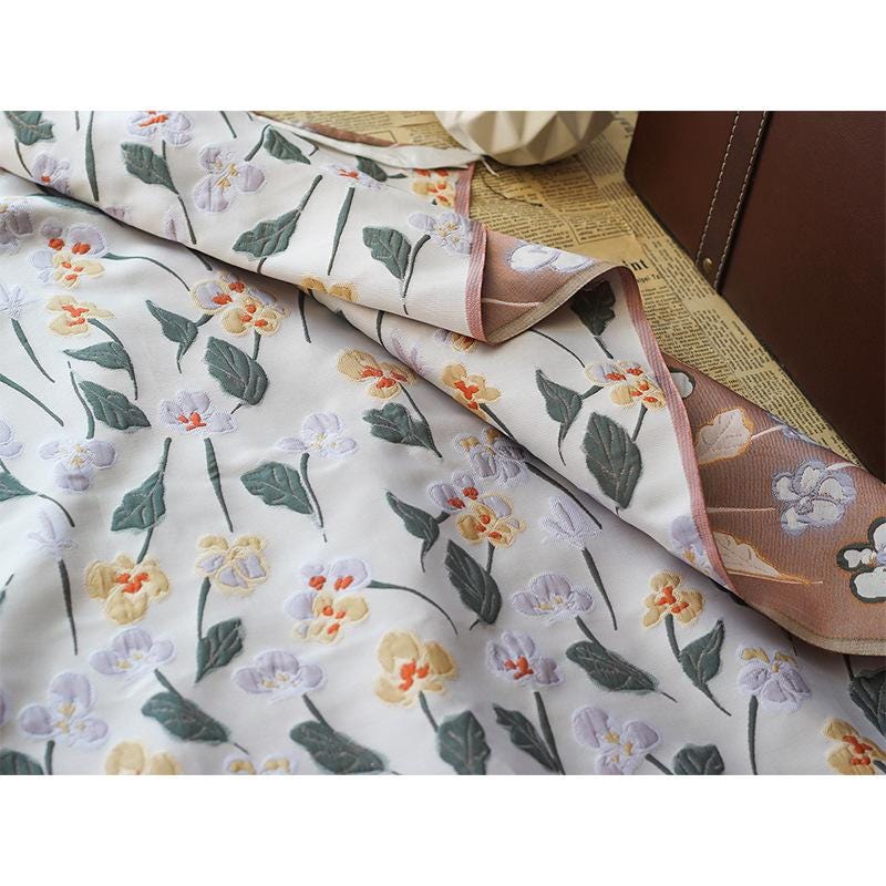 Embossed Floral Gold Brocade Fabric ��� Luxury Jacquard Material for Dresses, Costumes & Dec" Wide