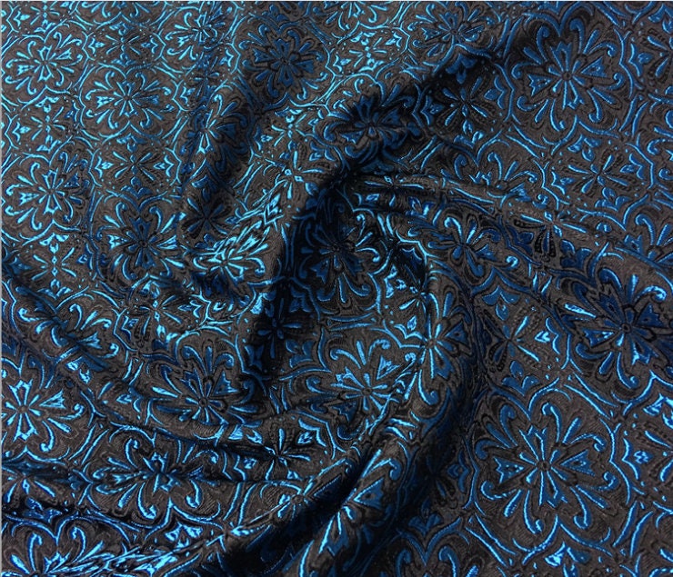 Ethnic Jacquard Damask Brocade Fabric: Upholstery & Sewing (29.5"/59" Wide)