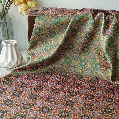 Mongolian Bada Pattern Fabric: 59"W Rayon Upholstery, Costume, Decor