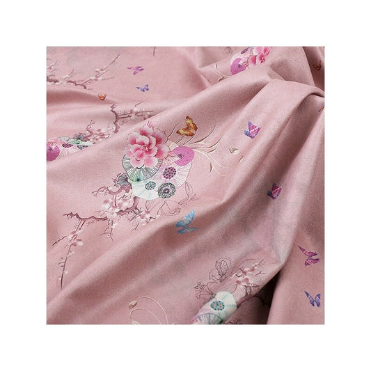 Floral Micro Suede Fabric: Upholstery, Costume, Apparel - 59"W
