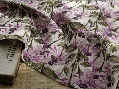 Floral Jacquard Spandex Cotton Fabric: 3D Texture Designer Sewing Material, 57"W
