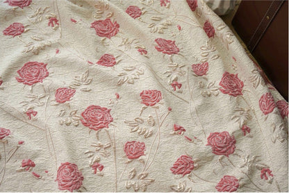 Gold Thread Peony Jacquard Fabric: 55" Wide Designer Upholstery