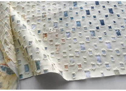 Jacquard Weave Denim Fabric: 3D Cotton for Sewing, Quilting, Upholstery, 57"Wide