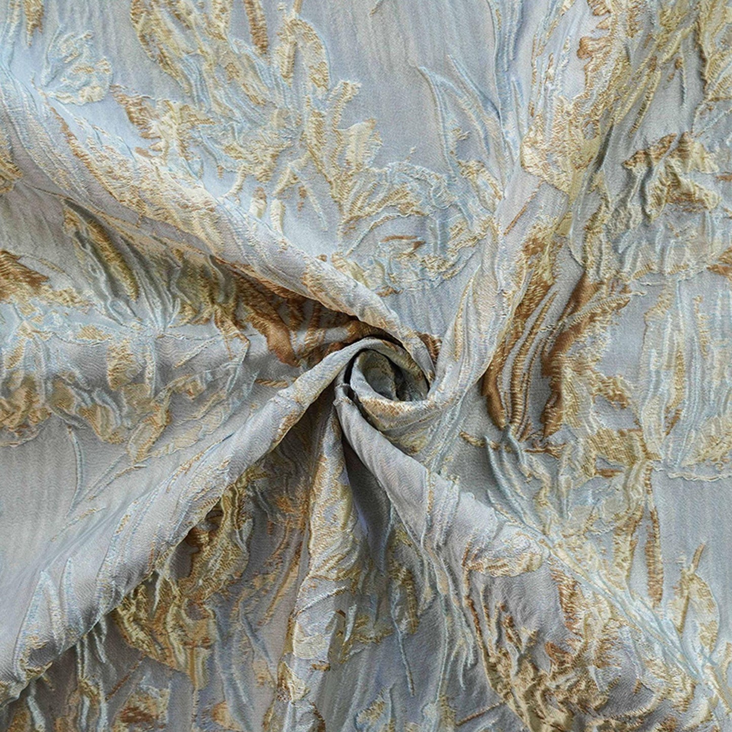 3D Embossed Abstract Floral Yarn-Dyed Fashion Fabric, 56" Wide