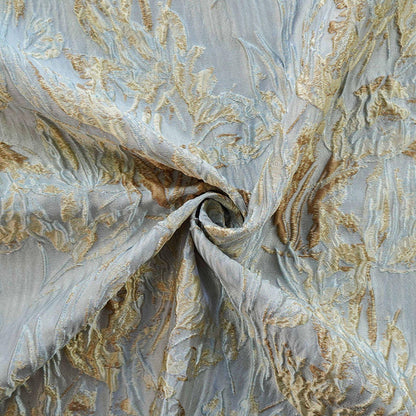 3D Embossed Abstract Floral Yarn-Dyed Fashion Fabric, 56" Wide