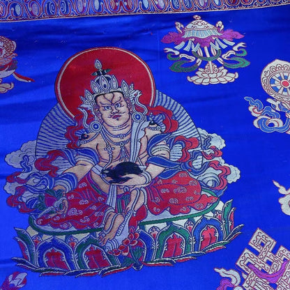 Buddha Jacquard Fabric: Tibetan Brocade for Upholstery & Costume (75x52cm)