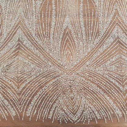 Beaded Sequin Lace Fabric: Bridal Wedding Veil, Gown Accessory