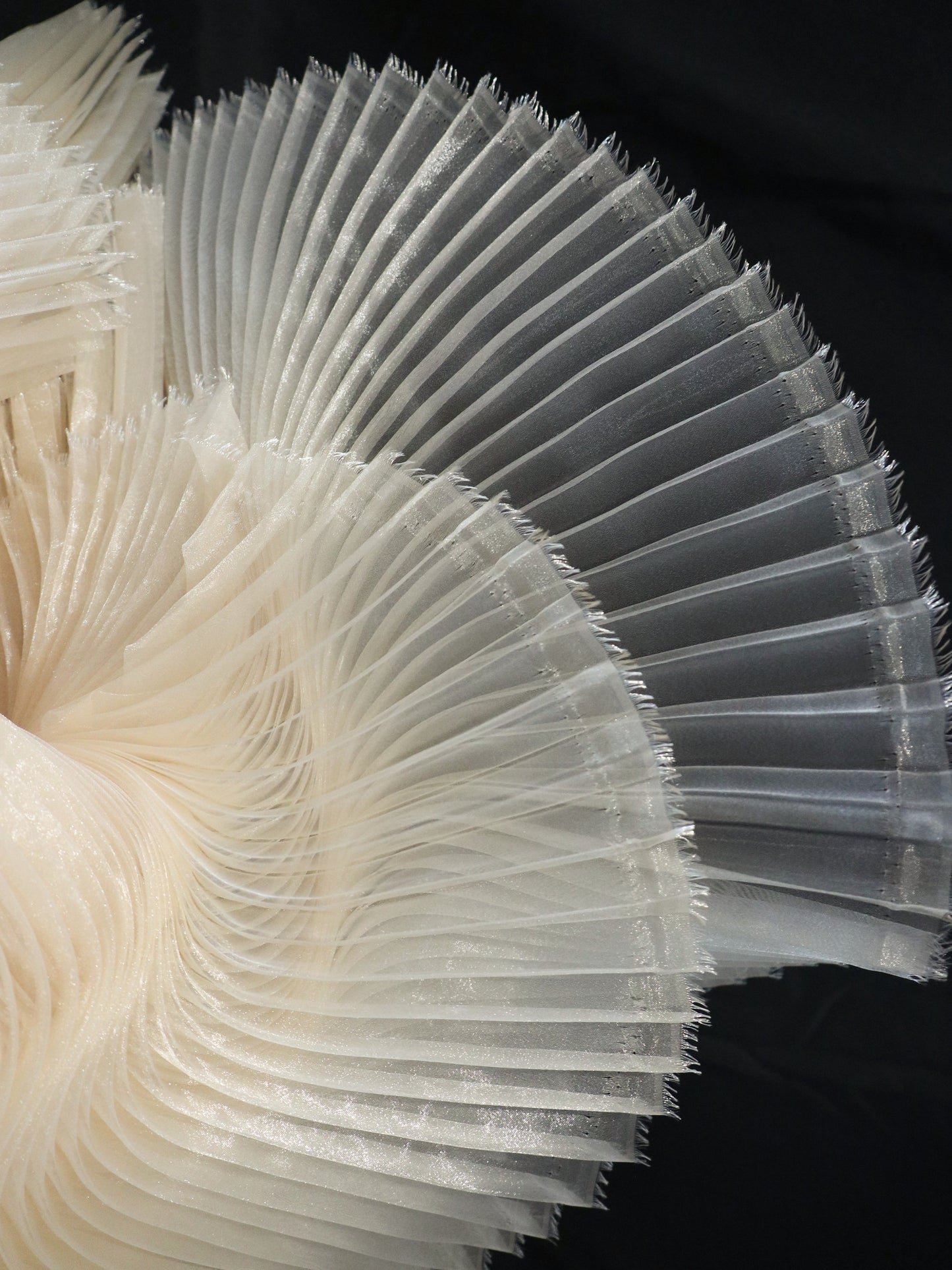 Pleated Stiff Organza Fabric: 59" Wide Designer Material