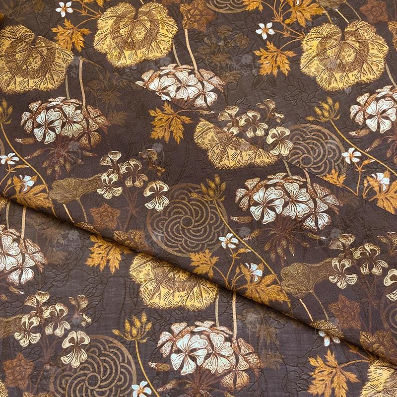 Gold Leaf Dream Tencel Ramie Fabric: Dressmaking, Upholstery, Costume - 59" Wide