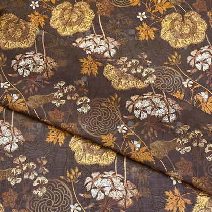 Gold Leaf Dream Tencel Ramie Fabric: Dressmaking, Upholstery, Costume - 59" Wide
