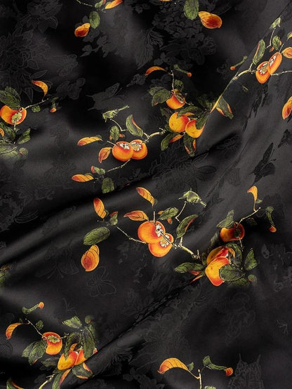 Black Rayon Shantung Fabric: Upholstery, Costume, Decor - 55"W