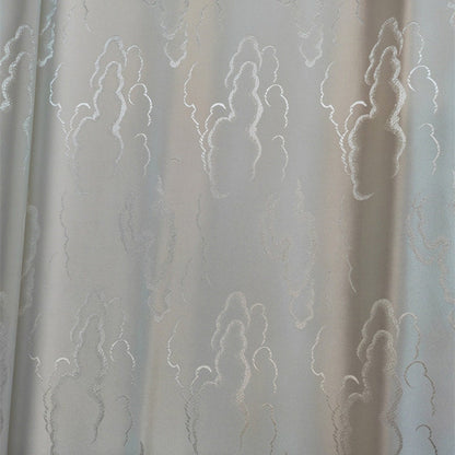Tissu brocart floral métallisé blanc : rayonne de 114 cm de large, vendu au mètre
