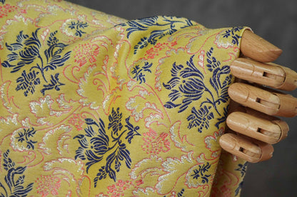 Gold Jacquard Floral Fabric: Upholstery, Costume, & DIY Sewing (By The Meter, 63"W )