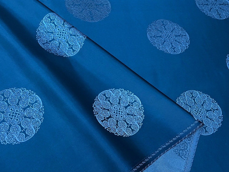 Mint Green Silk Brocade Fabric: Chinese Cheongsam Costume Material