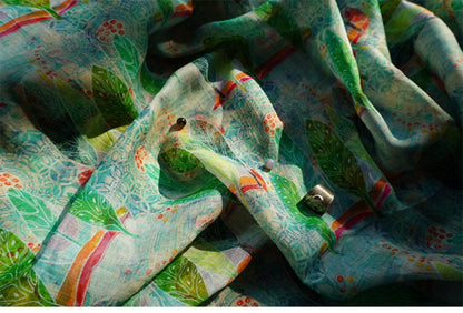 Ramie Fabric: African Tropical Print, Soft Home Textile