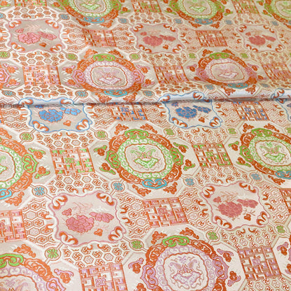 Brocade Rayon Fabric: 59"W Mongolian Tibetan Gown Material