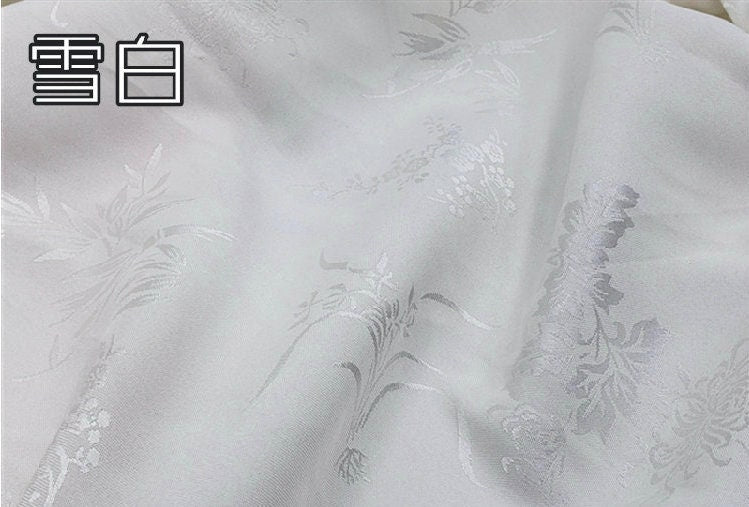 Floral Jacquard Brocade Satin Fabric - 60" Wide Cosplay Costume Material