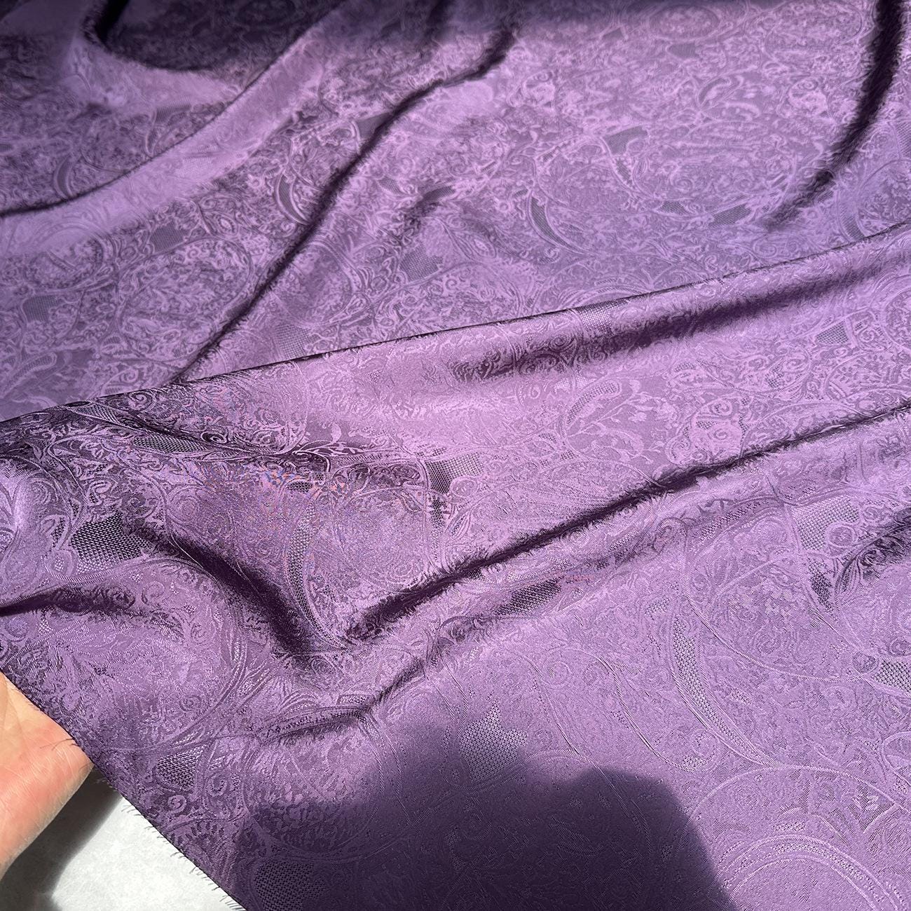 Green Jacquard Rayon Fabric, 59" Wide, Upholstery, Costume, Sewing