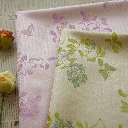 Tissu jacquard à motifs floraux avec fil doré : largeur 165 cm, ameublement et couture
