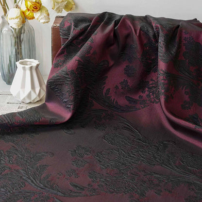 Embossed Vine & Floral Fabric: Upholstery, Costume, Decor - 55"W
