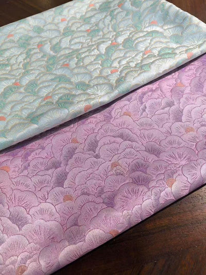 Nishijin Woven Jacquard Fabric ��� Japanese Eight-Treasure Kaleidoscope Patte" wide