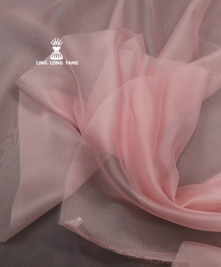Tissu organza transparent : voile de mariée uni, tissu pour costume (150 cm de large)