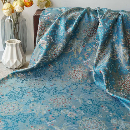 Tissu brocart Phoenix à fils d'or : Jacquard style chinois (140 cm)