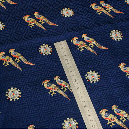 Queen Zhai Bird Brocade Fabric: 57"W Chinese Damask