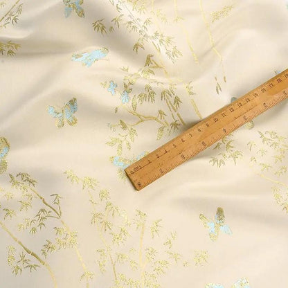 Butterfly Bamboo Brocade Fabric: 59"W Tibetan Style Drapery