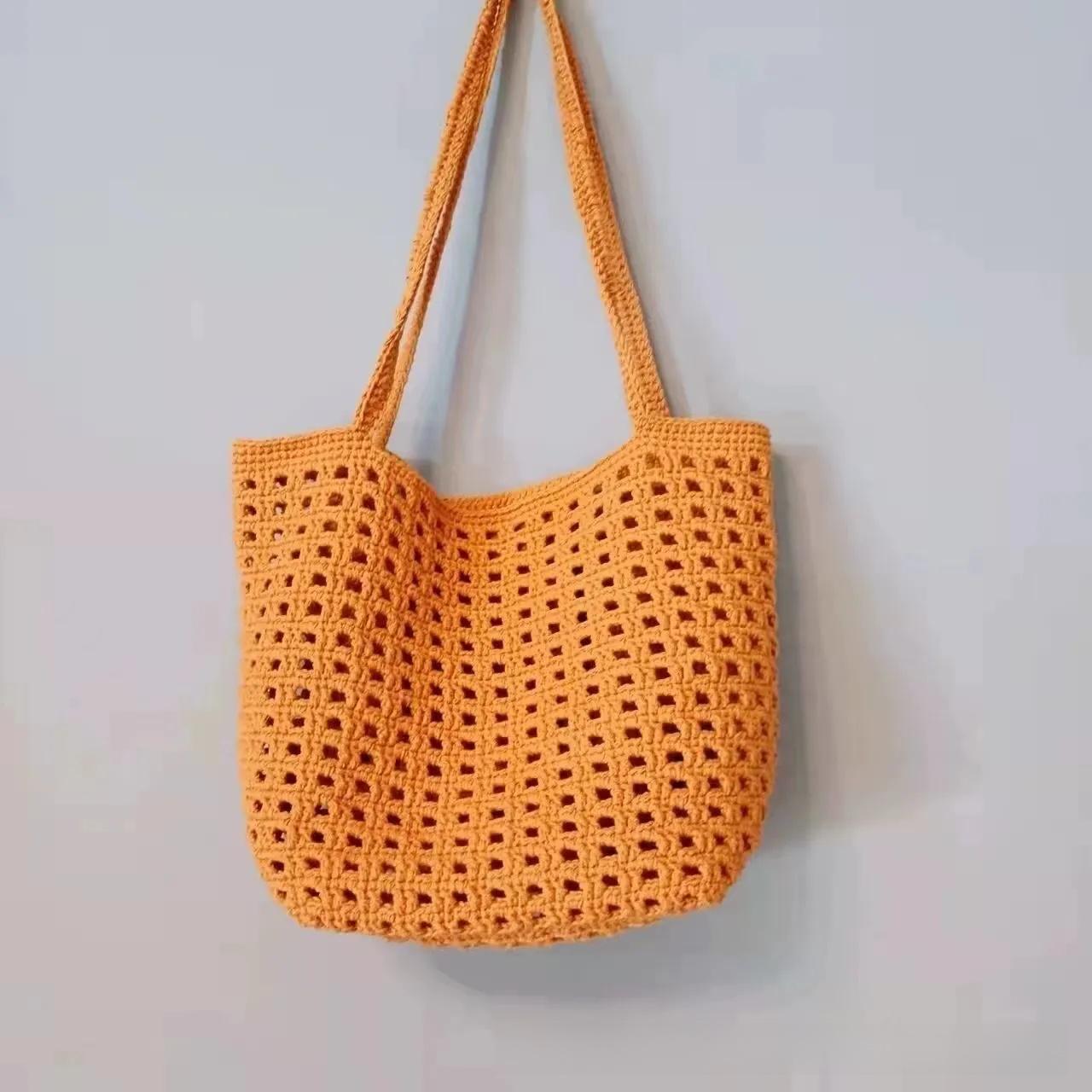 Sac au crochet gaufré tissé à la main : Kit de laine fait main à faire soi-même