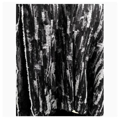 Blue Distressed Denim Jacquard Fabric: Washed Textured Design, 55"W