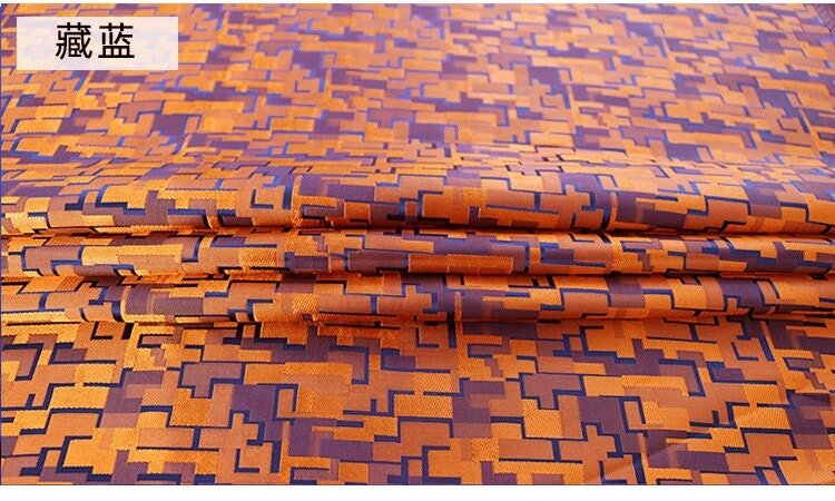 Tissu brocart de soie jacquard : robe chinoise mongole, robe tibétaine décorative