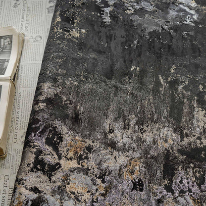 Gold Foil Jacquard Fabric: Vintage Metallic Woven Textile (63"W, By The Meter)