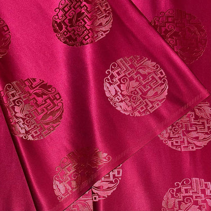 Tissu brocart de soie : style mongol-tibétain, 147 cm de large - Costume, Décoration
