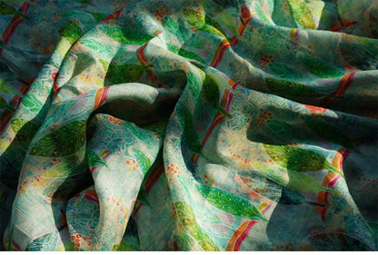 Ramie Fabric: African Tropical Print, Soft Home Textile
