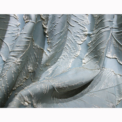 Gold Thread Leaf Jacquard Fabric: 3D Texture Upholstery, Prom Dress Sewing (55" W)