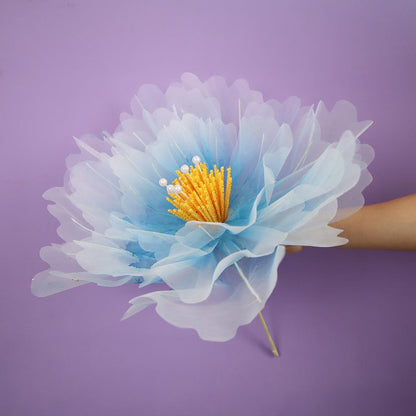 Gradient Peony Wedding Decor: Floral Centerpiece, Photo Booth Backdrop