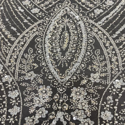 Beaded Sequin Lace Fabric: Floral Appliqu�� Bridal Wedding Dress