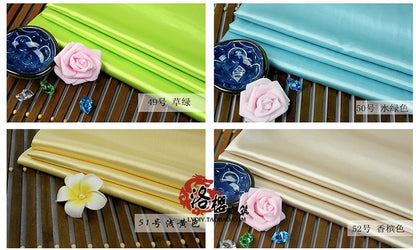 Tissu satin de soie : 150 cm de large, coloris unis, tissu pour vêtements et loisirs créatifs