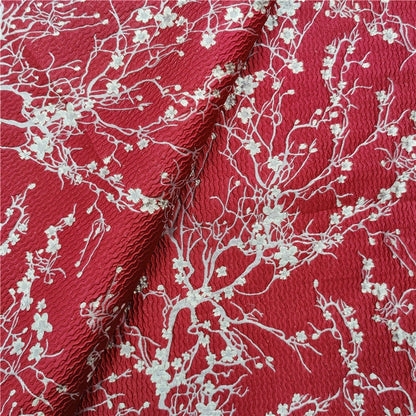 Gold Thread Jacquard Fabric: 3D Summer Leaves Upholstery, Prom Dress Sewing Fabric