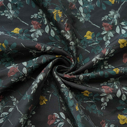 Floral Jacquard Woven Fabric: Reversible Embossed Upholstery, 57"W