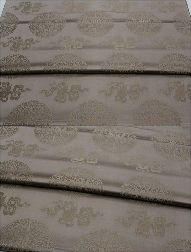 Chinese Brocade Fabric: Jacquard Silk Rayon Blend, Sewing Material