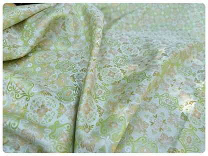 Dunhuang Baoxiang Brocade Fabric: 55"W Floral Upholstery, Costume, & Decor