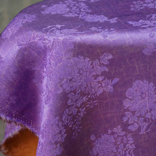 Floral Rayon Fabric: Ancient Painting Print, Costume & Decor - 55"W